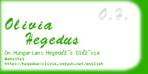 olivia hegedus business card